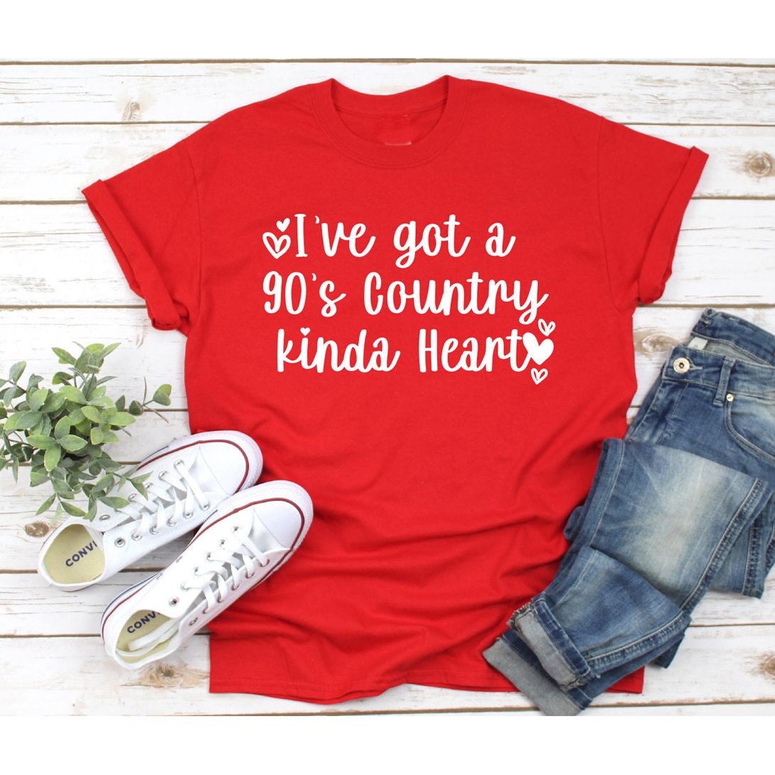 90&#39;s country heart tee or Sweatshirt