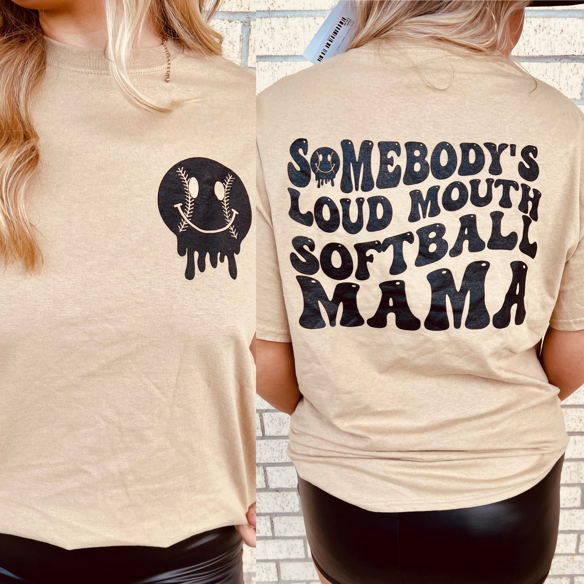 Somebody&#39;s Loud Mouth Softball Mama Tee or Sweatshirt