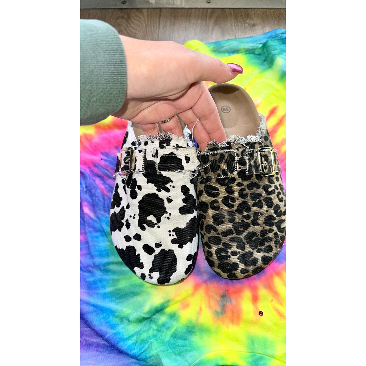 Cow or leopard Slide Shoe