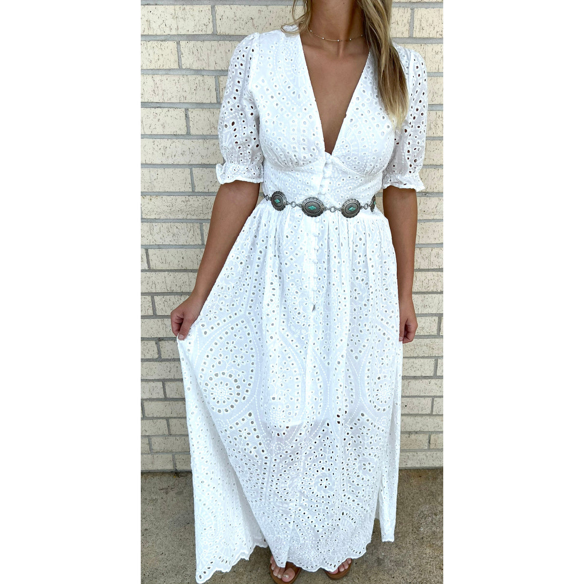 Kari White Maxi Dress
