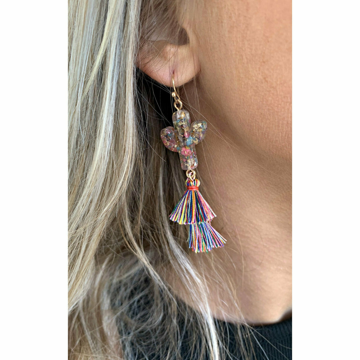 Cactus Tassel Earring ( 2 colors)