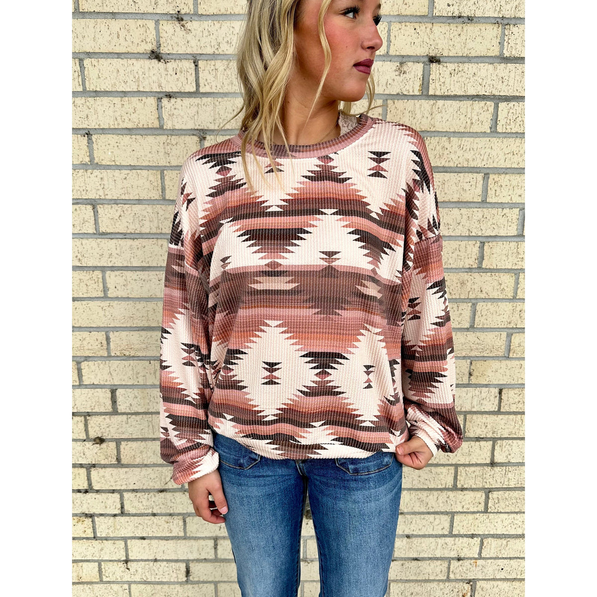 Aztec Corded Sweatshirt