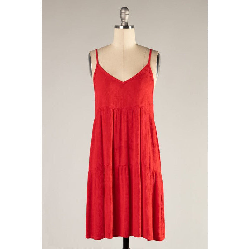 Holly Red Soft flowy soft Dress