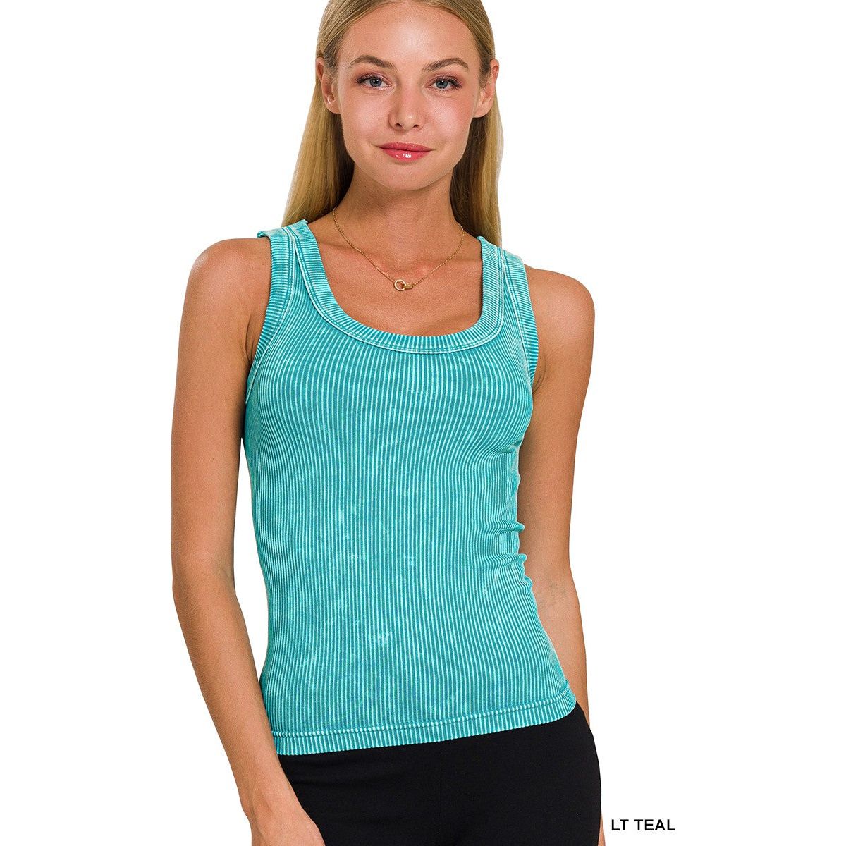 Suck you in Stretchy Tank Top Teal