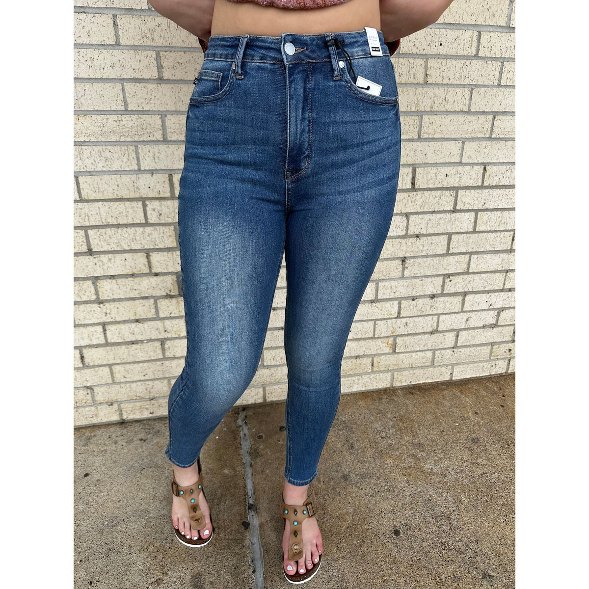 Denim Dark Tummy Control Judy Blue Skinny Jean