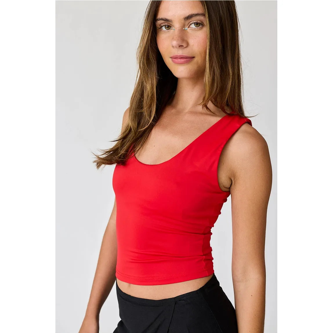 Holli Red Seamless Knit Top