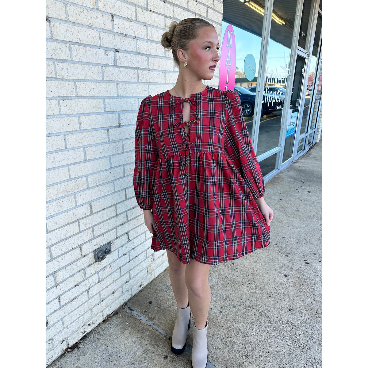 Christmas plaid dress