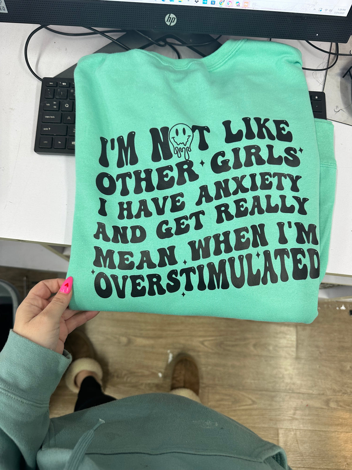 not like other girls overstimulated really mean tee or sweatshirt