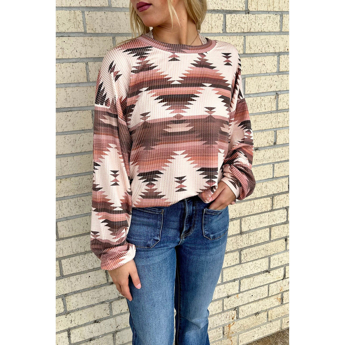 Aztec Corded Sweatshirt