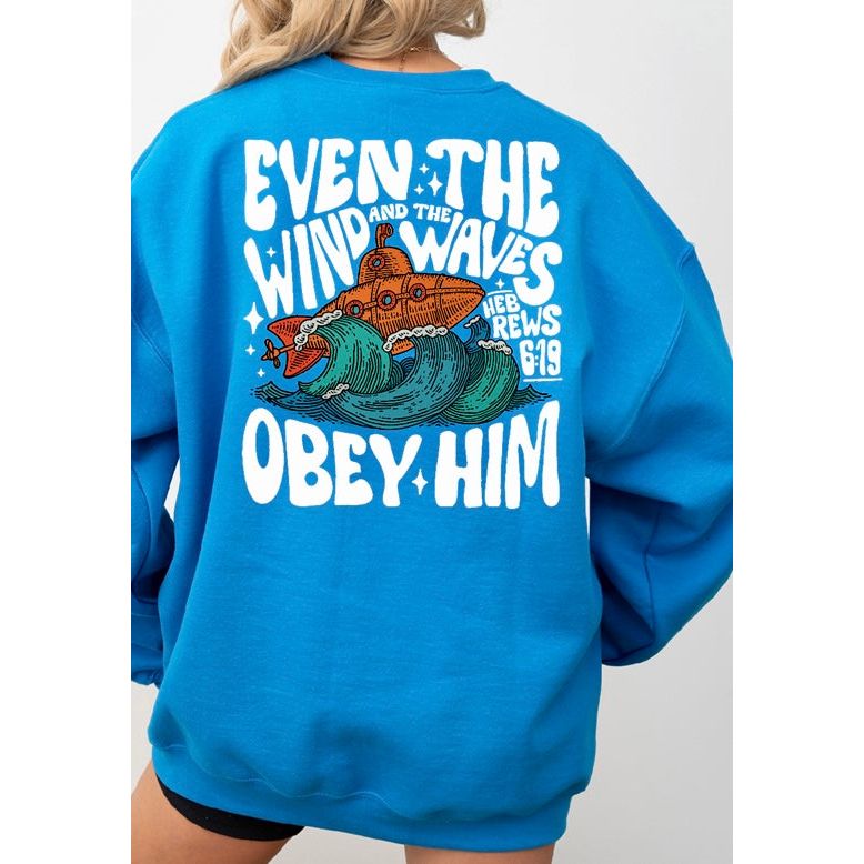 Even the Wind and Waves obey Christian tee or Sweatshirt