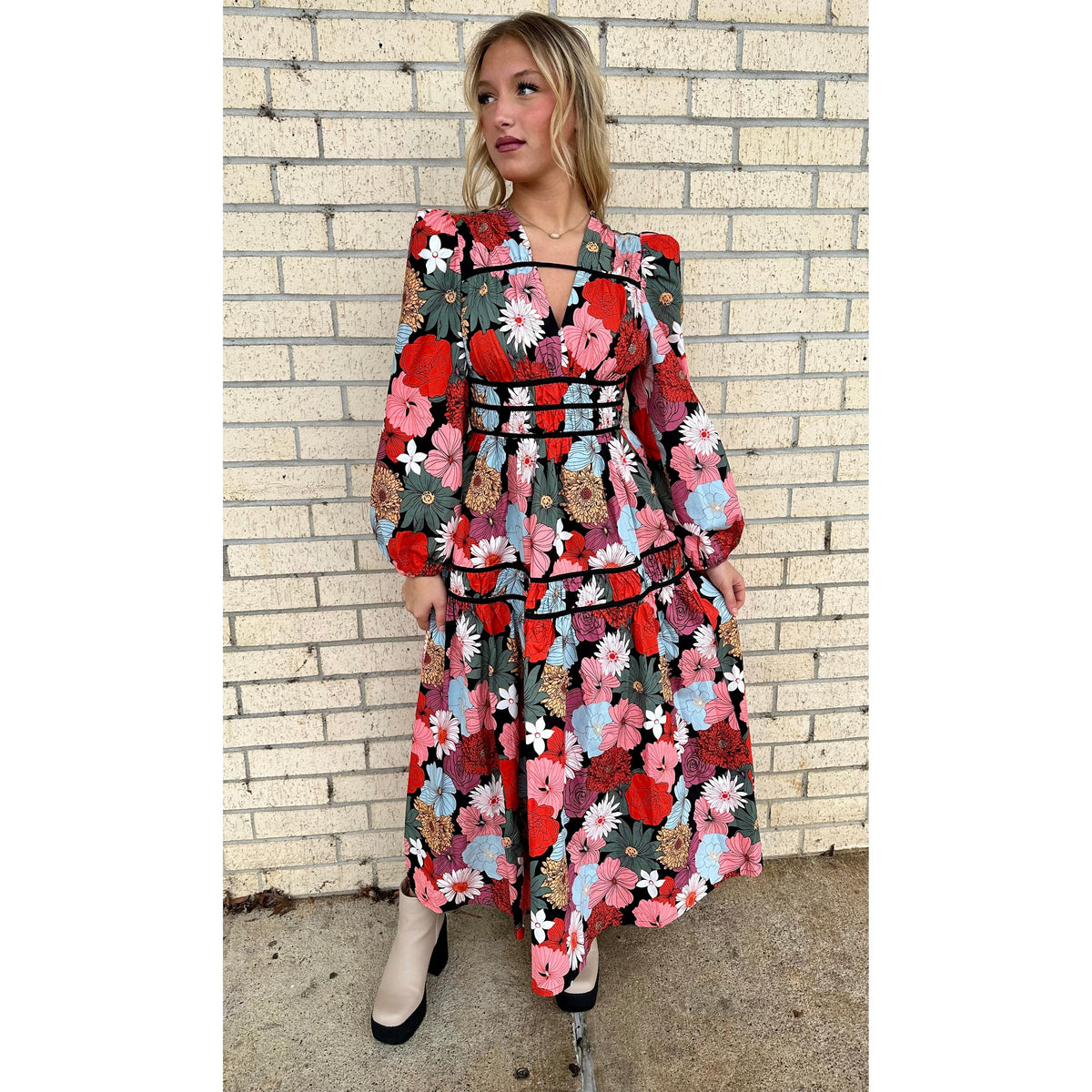 Janell Floral Maxi dress