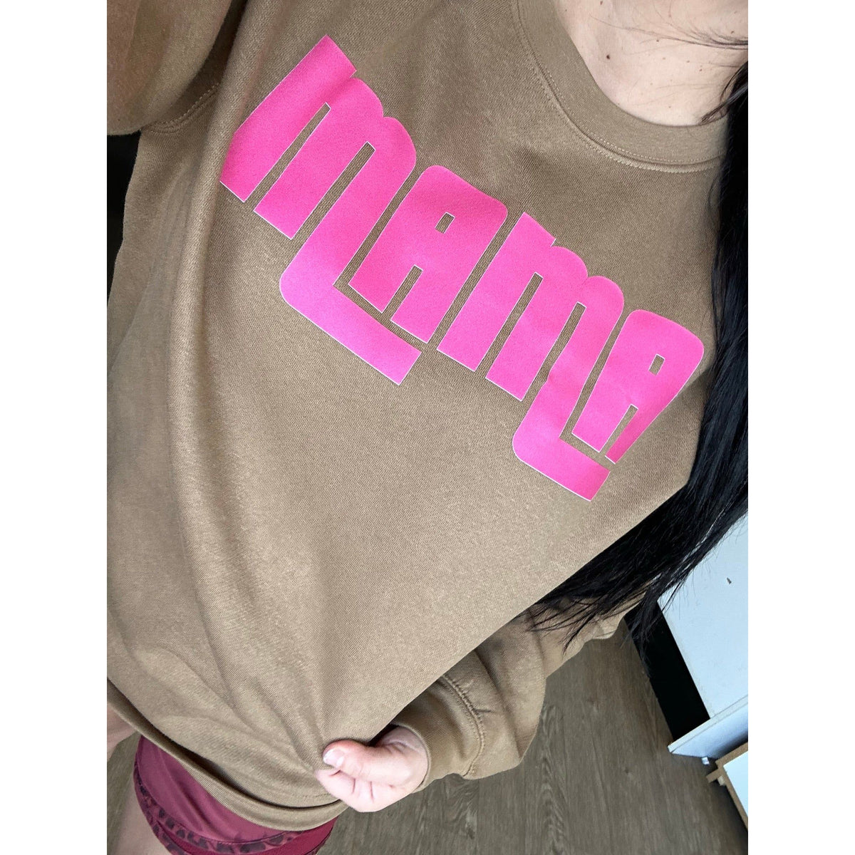 Mama Retro Pink on tee or sweatshirt