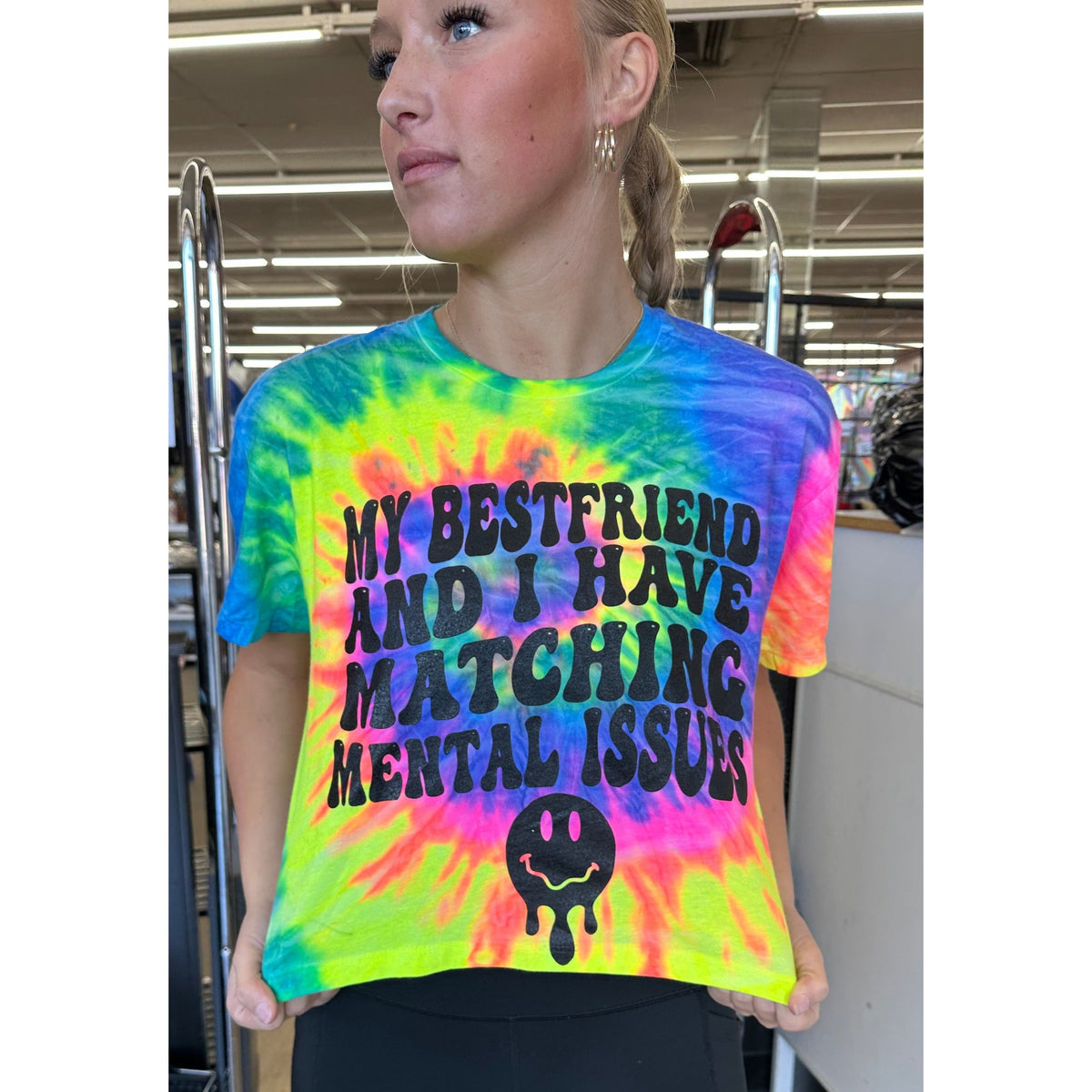 Matching Mental Best Friend Tie Dye (tee, crop or sweatshirt)