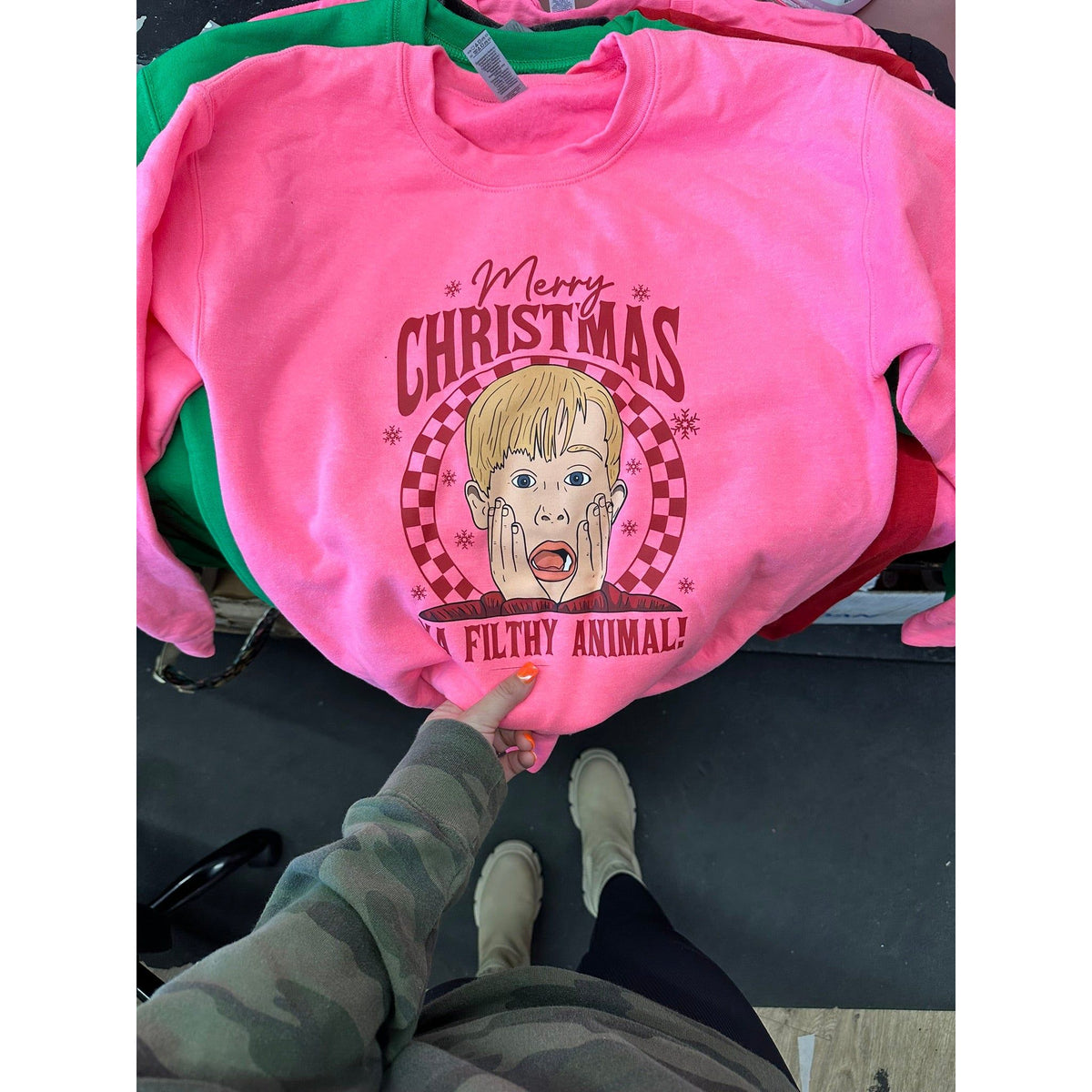 Merry Christmas Ya filthy animal cartoon tee or sweatshirt