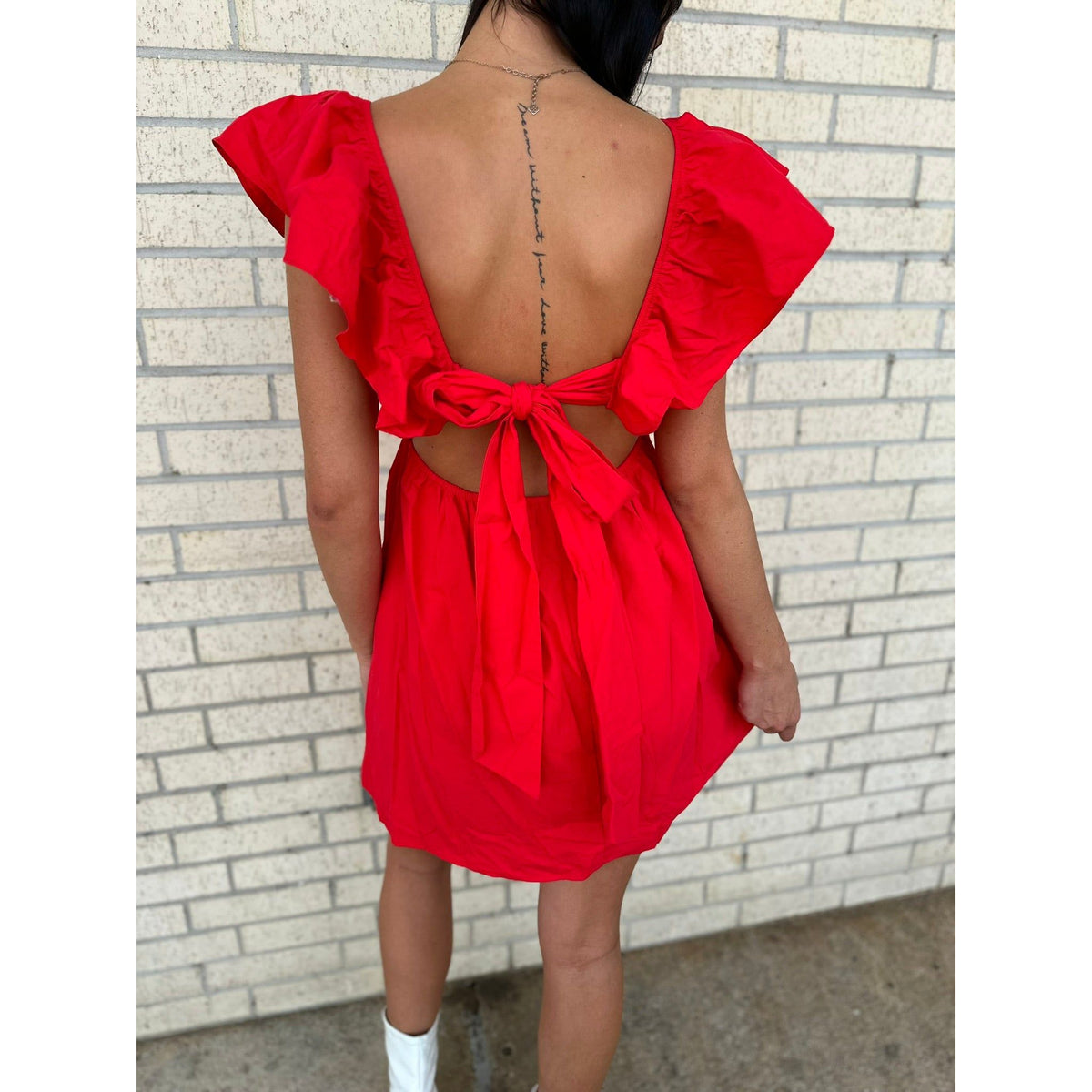 Spirit Red Bow tie back  Dress