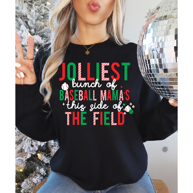 Jolliest Bunch of Baseball Mama&#39;s Tee or Sweatshirt