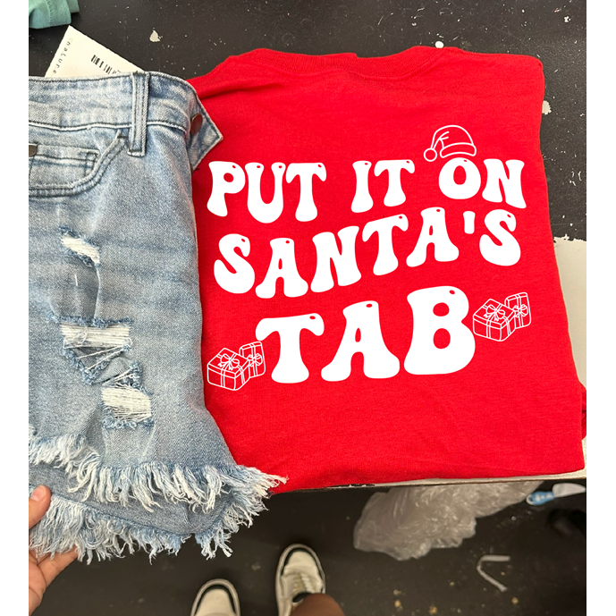 Santa&#39;s Tab Tee or Sweatshirt