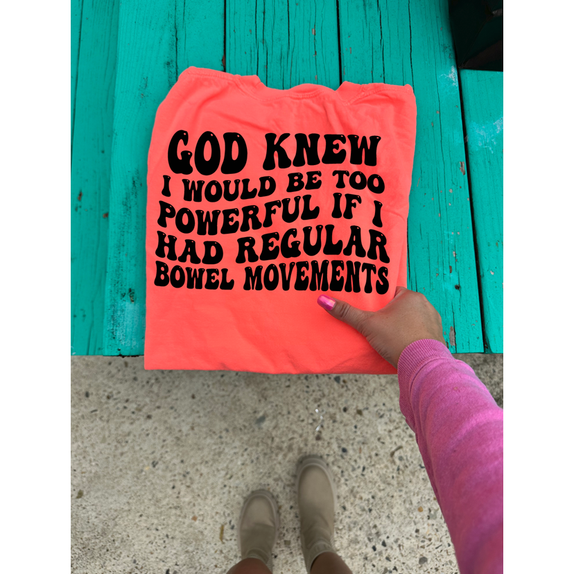 God Knew I Would be too powerful bowel movement Tee or Sweatshirt