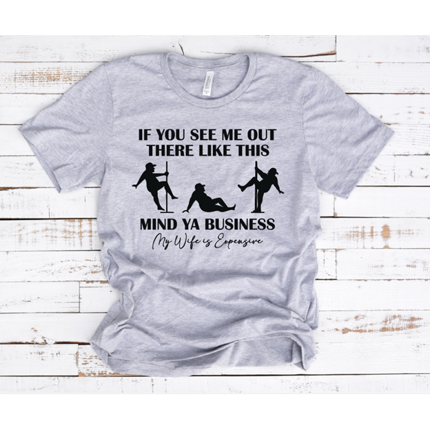 My wife is expensive tee or sweatshirt