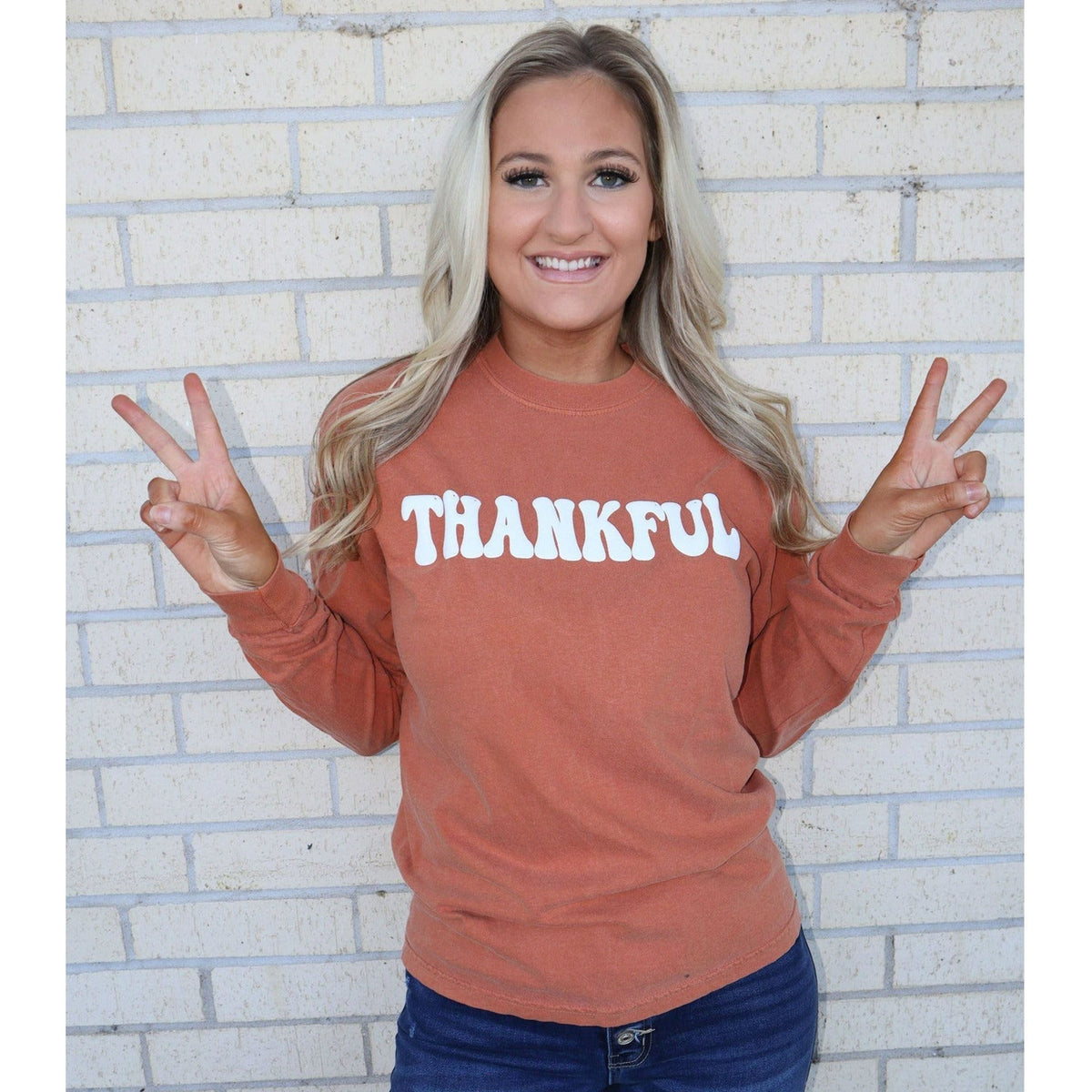 Thankful Retro Puffy Long Sleeve