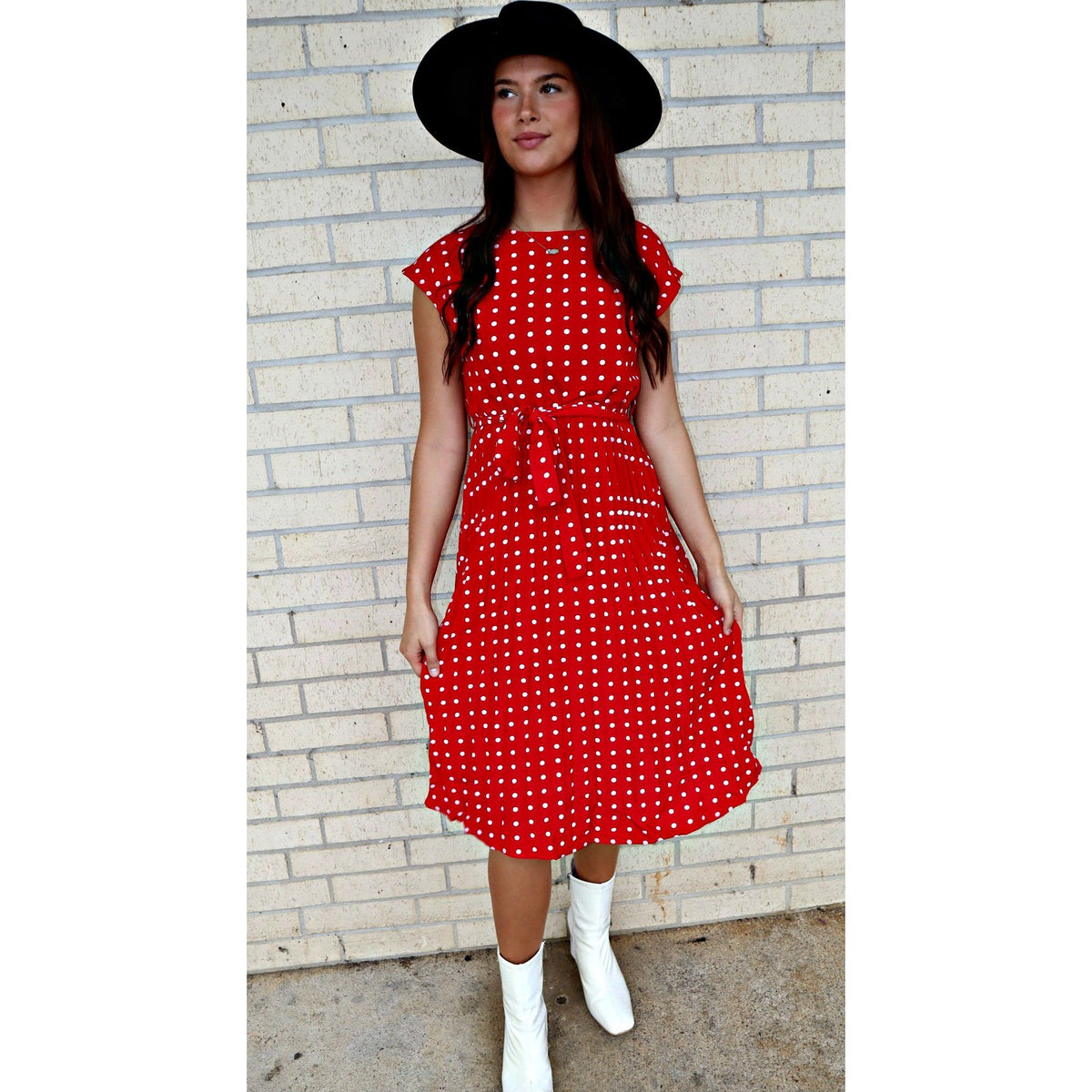 Red dot dress