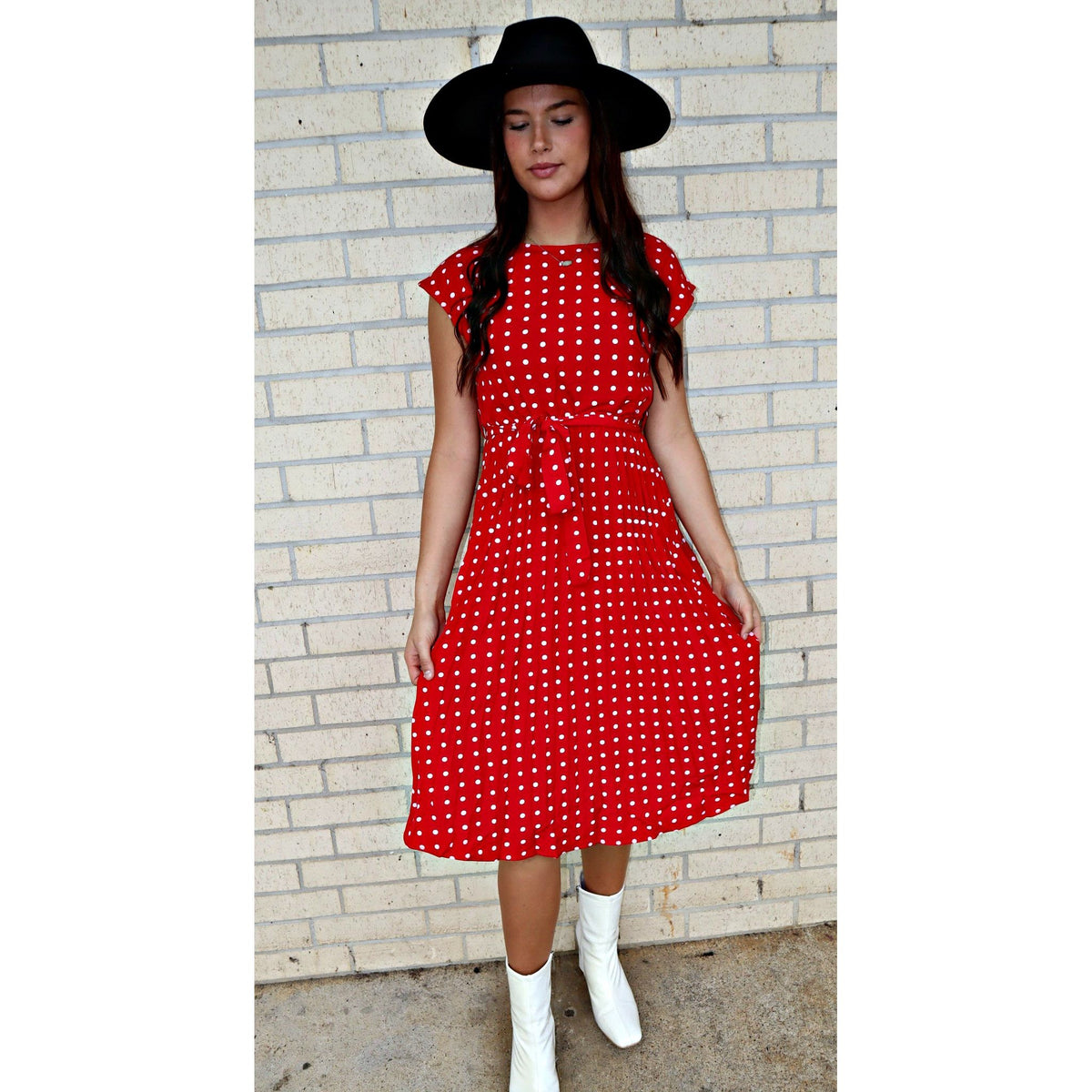 Red dot dress