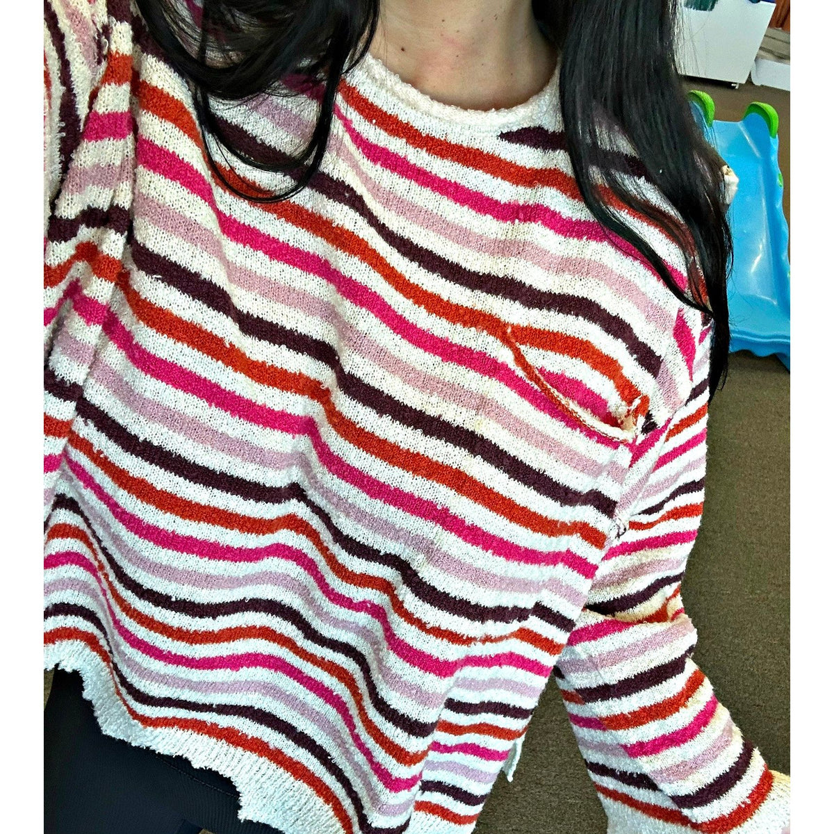 Fiona Boho Stripe Long Sleeve Sweater