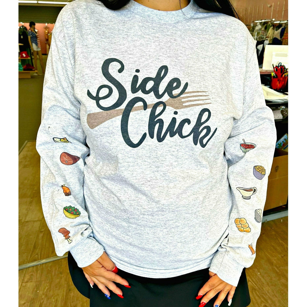 Side Chick Fall Sweatshirt or Long Sleeve