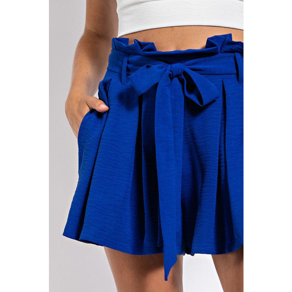 Jenni Royal Blue Paper Bag Shorts