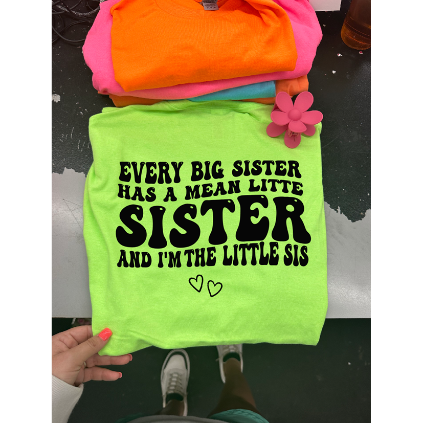 every big sister has a mean little sister Tee or sweatshirt