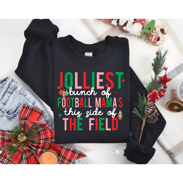 Jolliest Bunch of FOOTBALL Mama&#39;s Tee or Sweatshirt