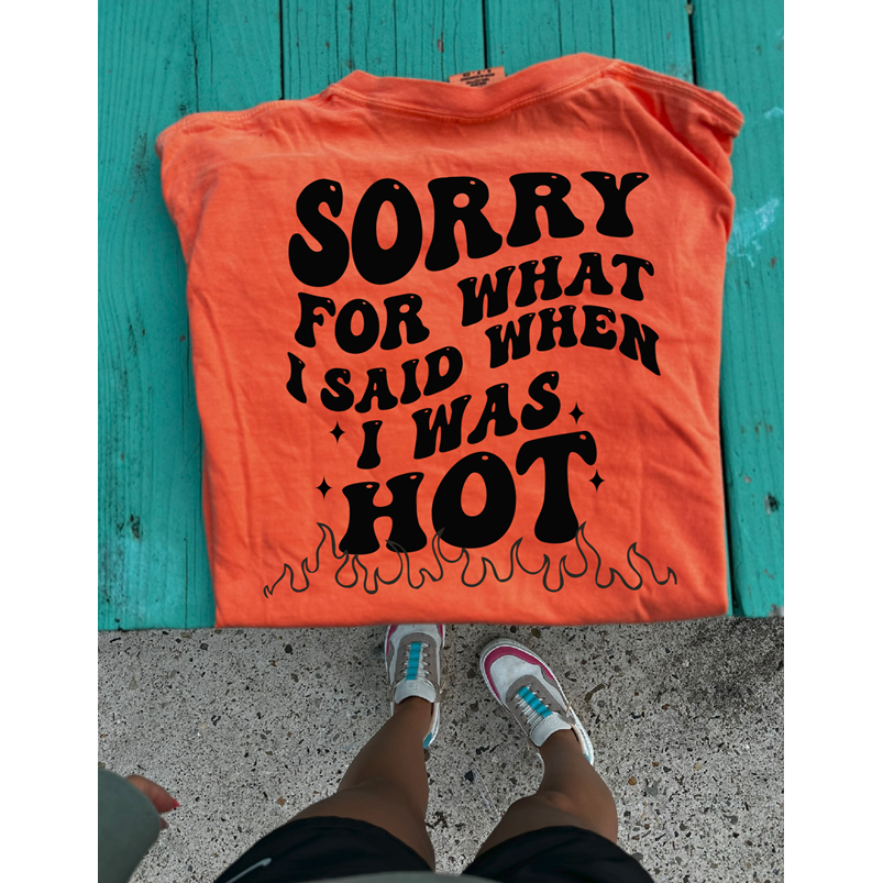 I&#39;m sorry Hot  tee or sweatshirt