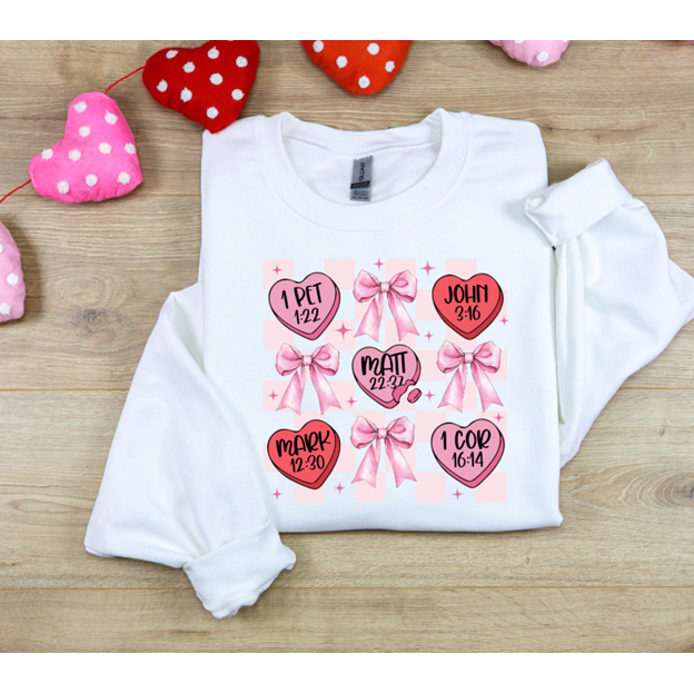 Bible Verse Valentine&#39;s heart tee or sweatshirt