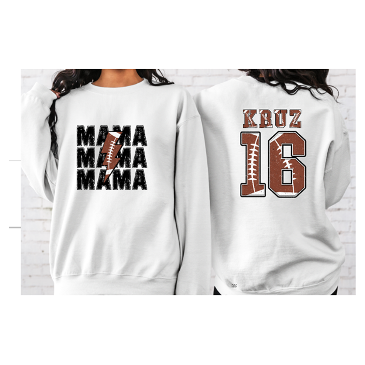 Personalized Football Sweatshirt (customize front and back)