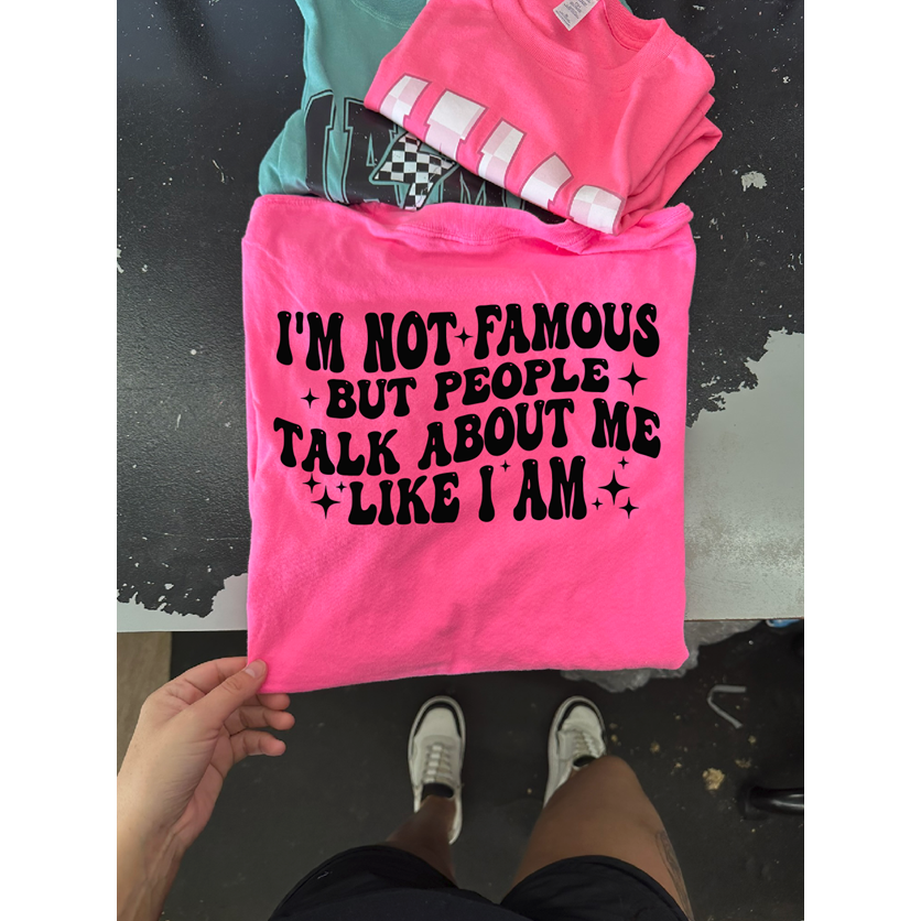 I&#39;m not famous but tee or sweatshirt