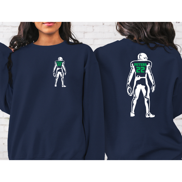 Football Single Custom Player Jersey Tee or sweatshirt