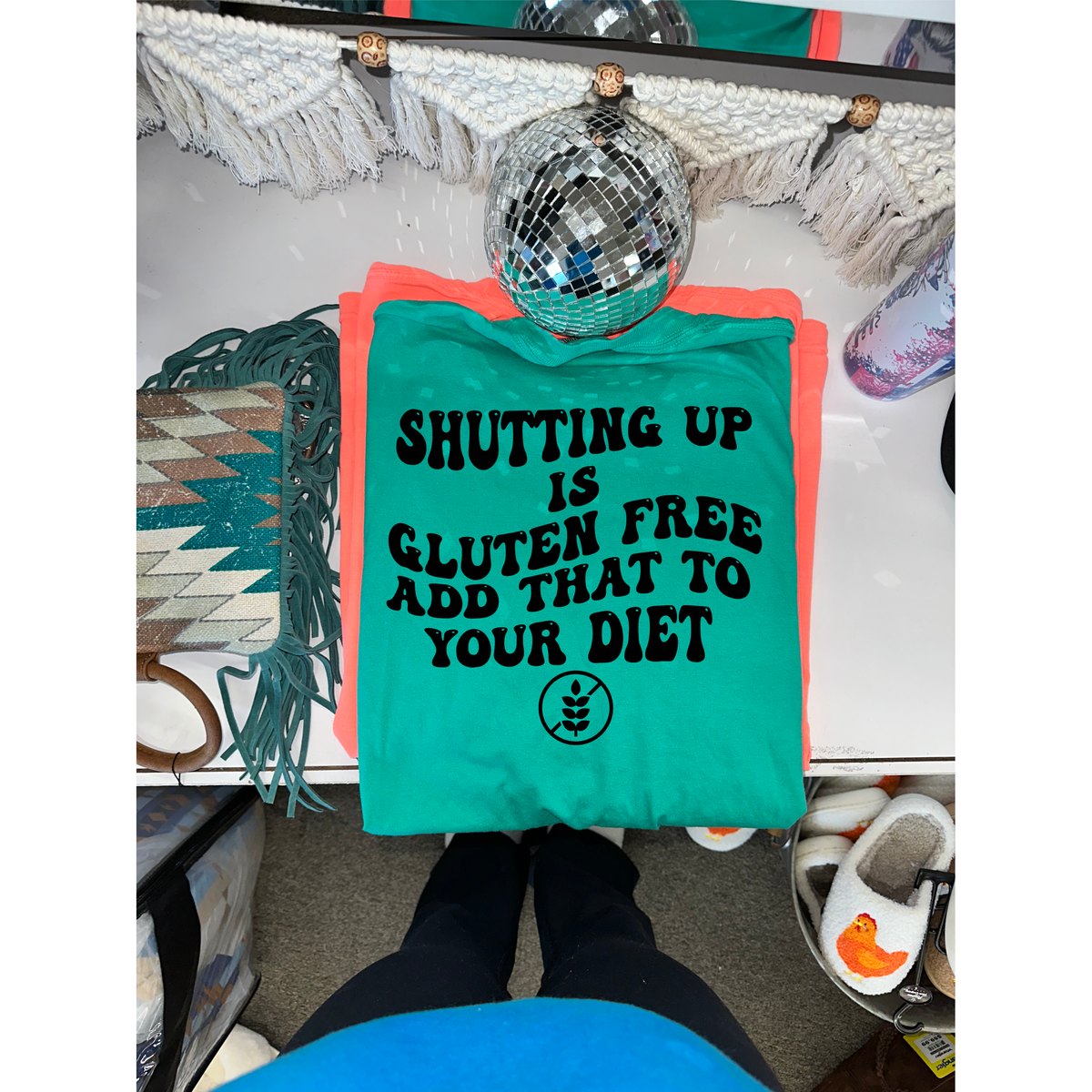 shutting up is gluten free tee or sweatshirt