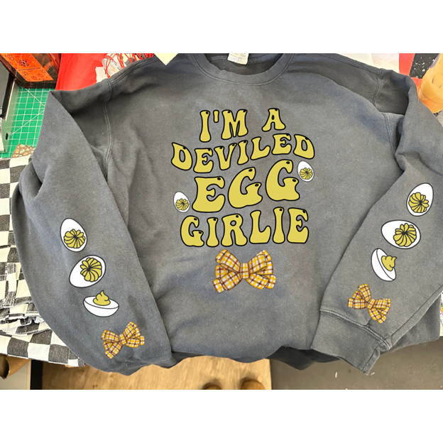 Deviled egg girlie long sleeve or Sweatshirt