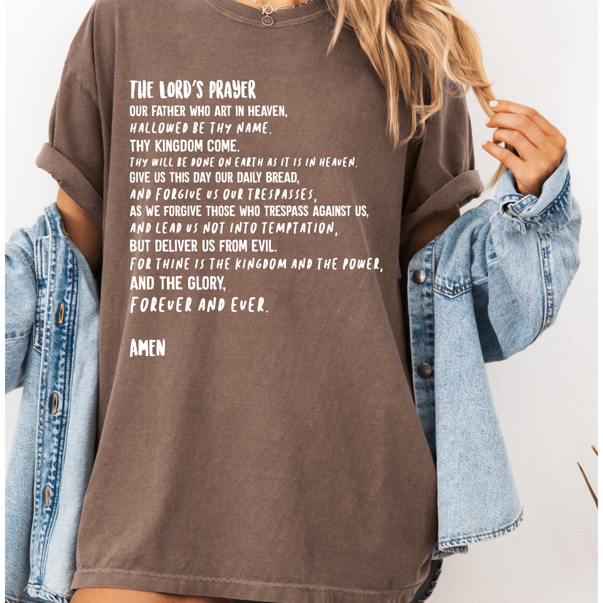 The Lord&#39;s Prayer Christian Tee or Sweatshirt