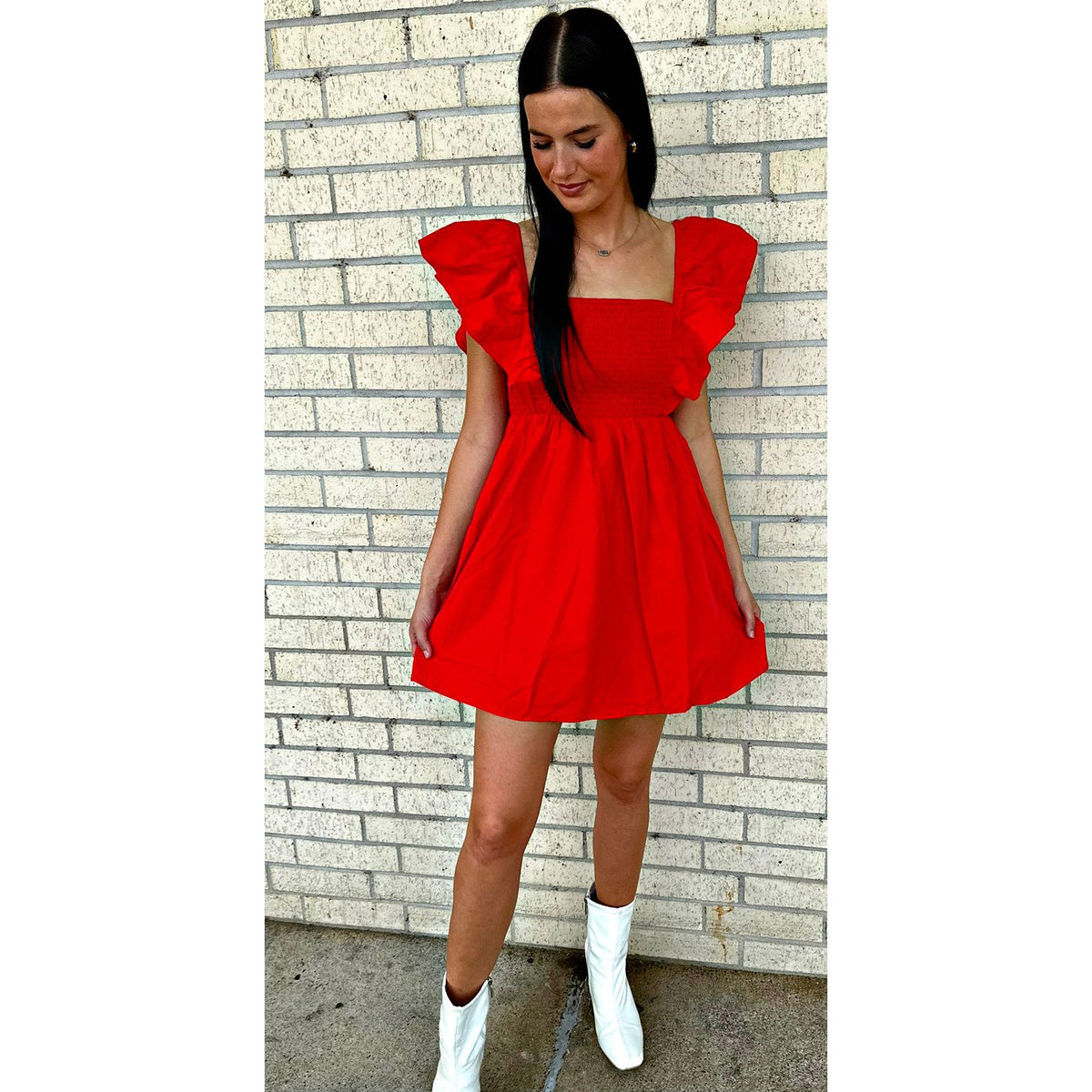 Spirit Red Bow tie back  Dress