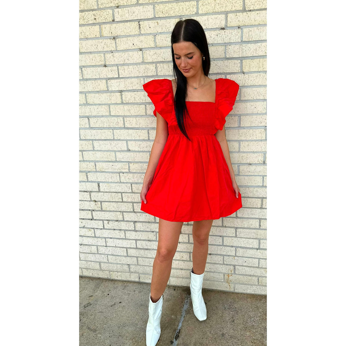 Spirit Red Bow tie back  Dress