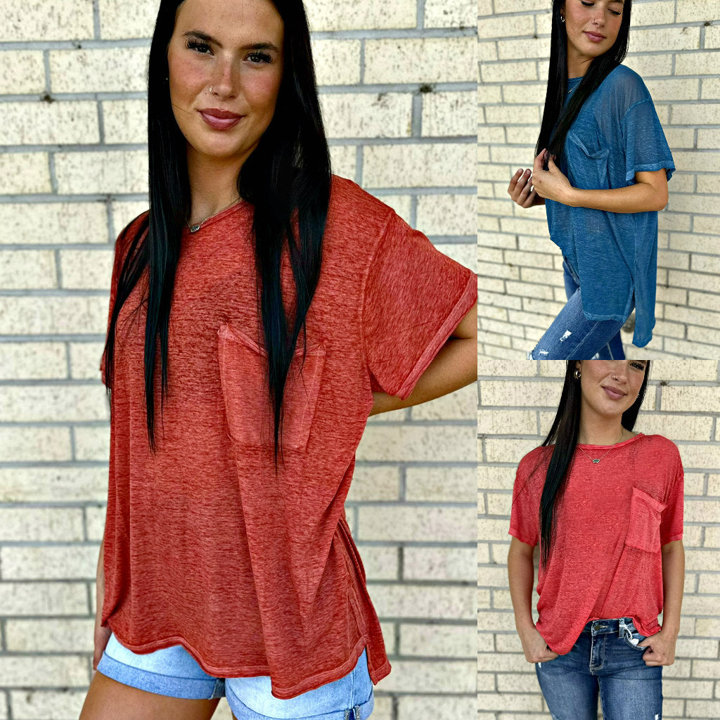 Burnout Soft Oversized Top (3 colors