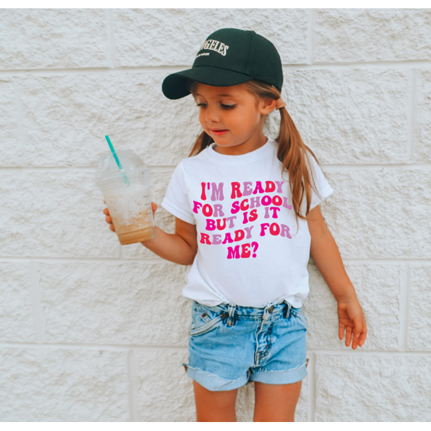 Ready for School Kids tee (girl or boy colors)