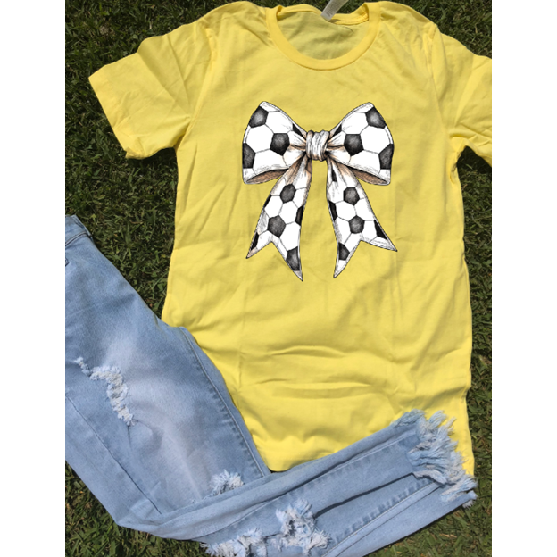 Soccer Bow tee or sweatshirt