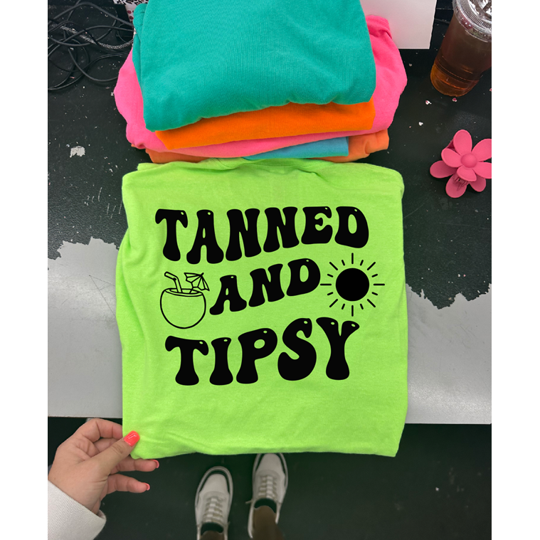 Tanned and Tipsy Tee or sweatshirt
