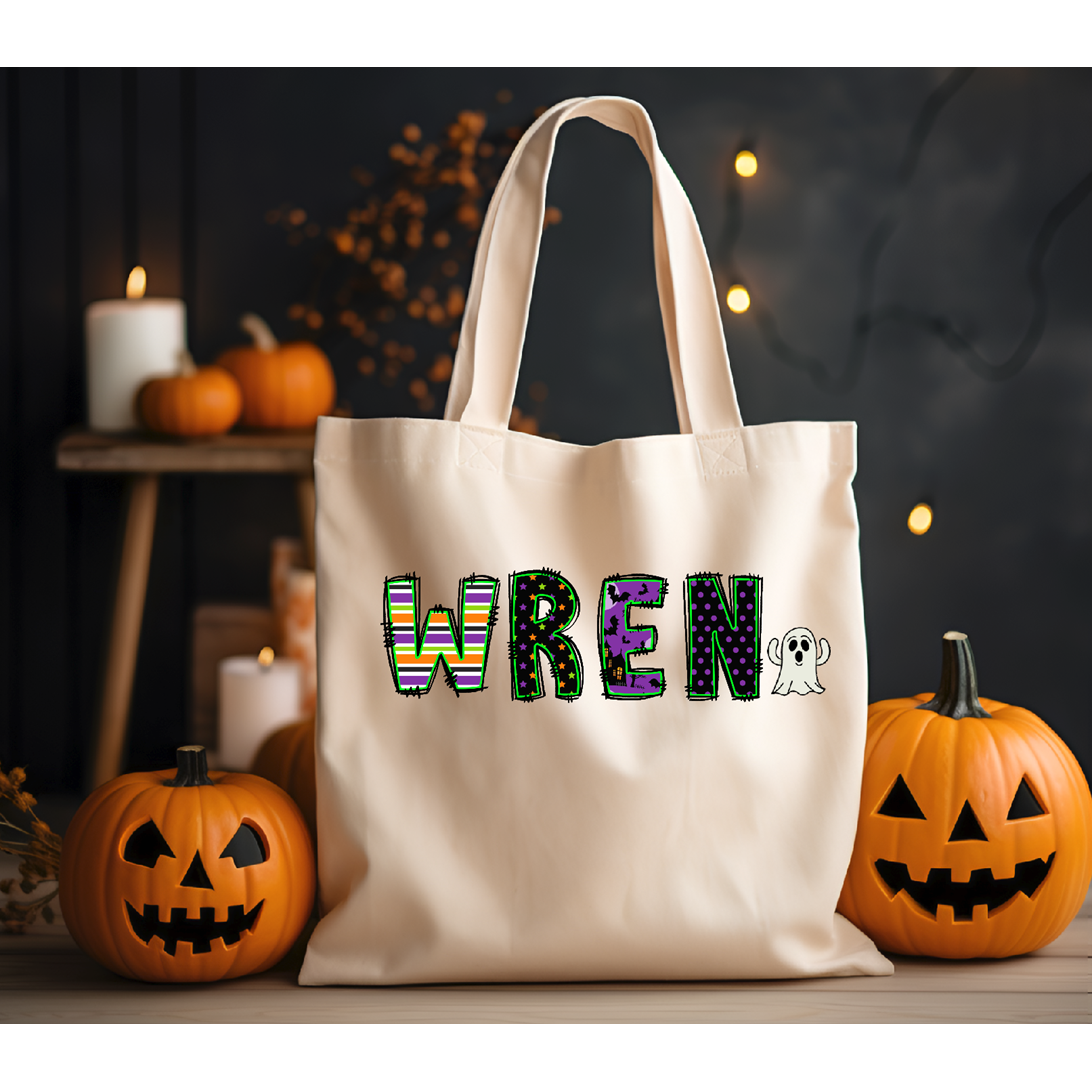 Custom Halloween Trick or Treat Tote bag