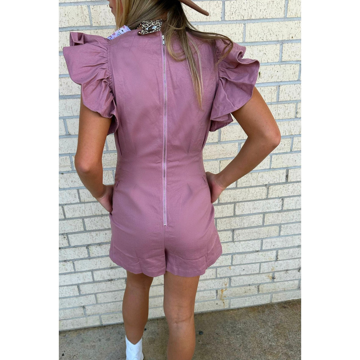 Spring on Dusty Mauve Romper