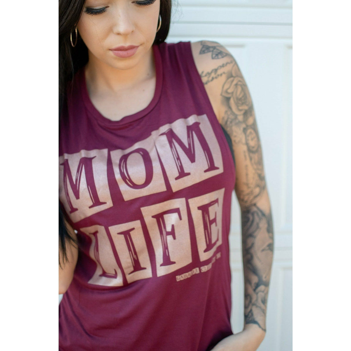 Rose gold Mom life Muscle tank (more colors)