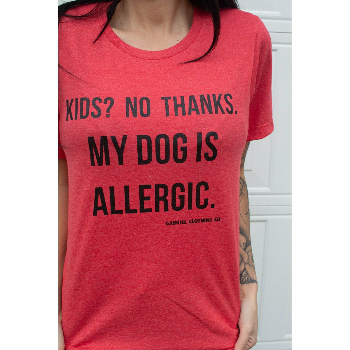 Kids? No Thanks. My Dog is allergic T shirt