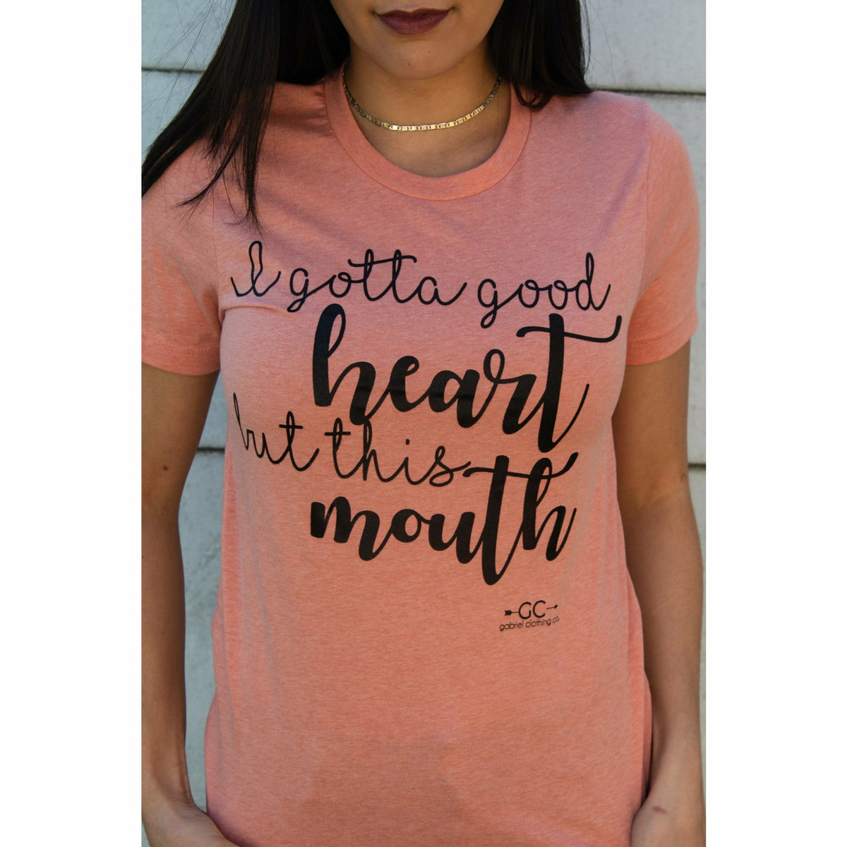 Good heart but this mouth tee or sweatshirt